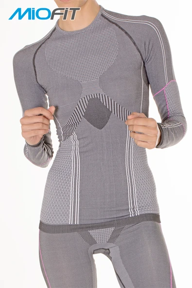 MioFit Kadın Running Power Fit Uzun Kollu Dikişsiz Spor Tişört - Resim 12