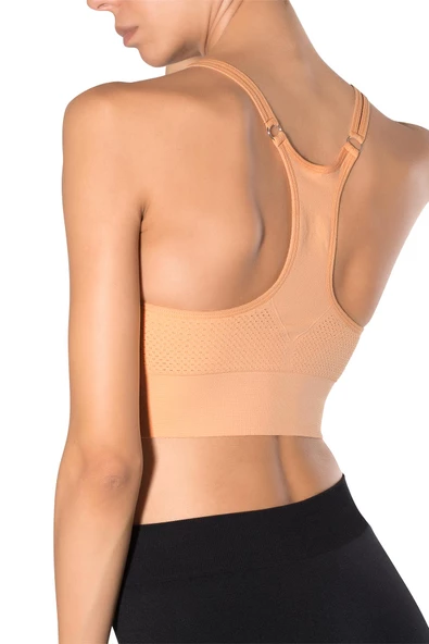 MioFit Fashion Çift Askı Detaylı Destekli Seamless Spor Sütyeni - 3