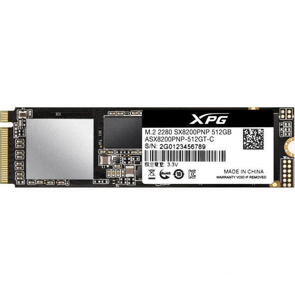 Adata SSD SX8200 512GB M.2 PCIe ASX8200PNP-512GT-C