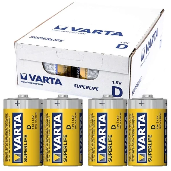 Varta Superlife Çinko Büyük D Boy Pil 24'lü Paket - 2