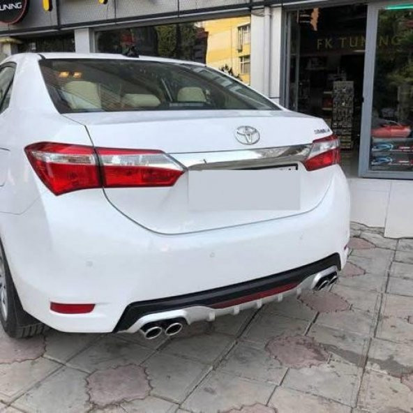 Toyota Corolla Difüzör AMG Arka Tampon 4 çıkış Egzoz Görünüm Reflektörlü Universal Lütfen Açıklamayı Okuyun - AMG-10