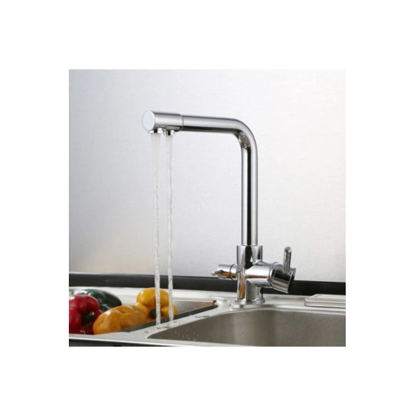 Su Arıtma Cihazı İçin 3 Yollu Musluk ( KROM-OVAL ) - 4