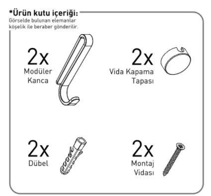 Geseus Paslanmaz Çelik İki Katlı Kancalı Banyo Köşe Rafı İnox BK082H - 4