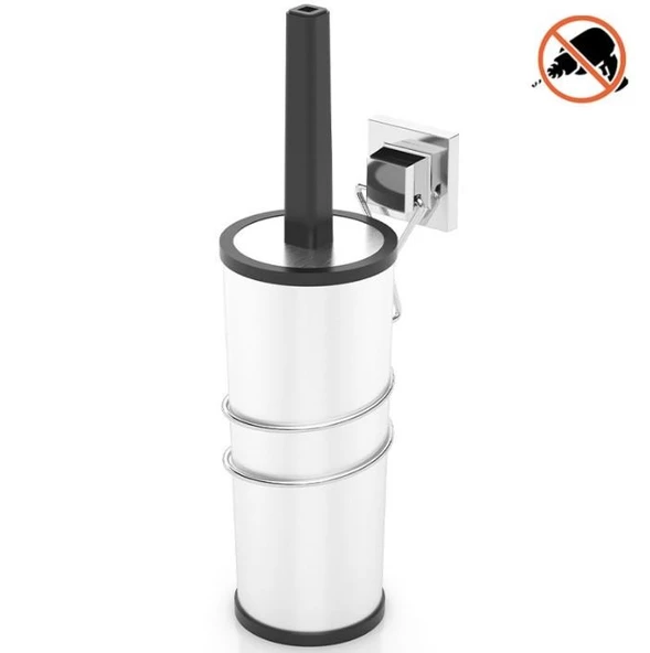 Geseus Yapışkanlı Klozet Fırçası Krom EF094 - 2