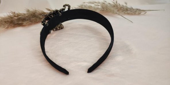 Metal Taşlı çiçekli Saç Tacı Gelinlik Nişan Çoçuk Tacı Deniz Tacı - 3