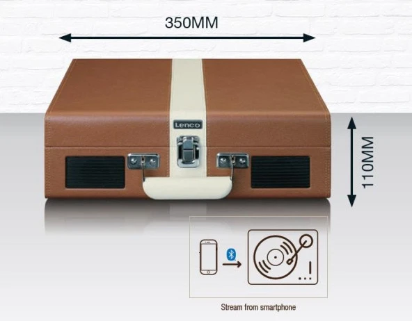 Lenco Classic Phono TT-120 Hoparlörlü Şarjlı Bluetoothlu Pikap Plak Çalar - 2