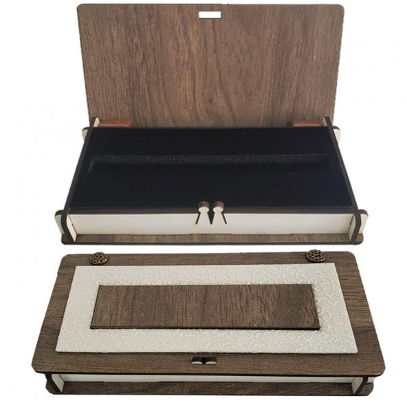 Deri Ahşap Süngerli Kalem Kutusu ürün görseli 1