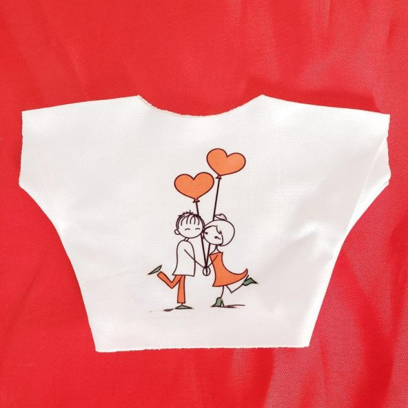 Mutlu Çift Temalı Baskılı Tişört ürün görseli 1