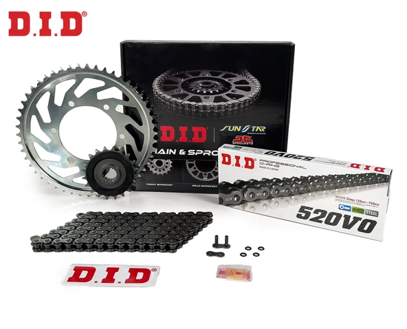 ZİNCİR DİŞLİ SETİ KAWASAKI KLE (500 cc)  (2006-2007) / KAWASAKI / KLE 500 / 500cc / ZİNCİR: DID-520 ORING-108 / ÖN DİŞLİ: JT (17T)  / ARKA DİŞLİ: SUNSTAR (44T) / 2006-2007