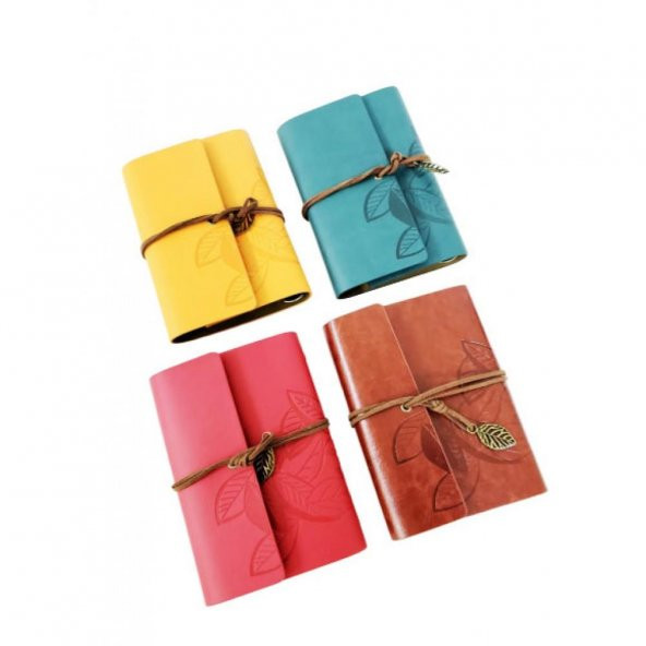 Küçük Boy Retro Deri Defter Dekoratif Hediyelik - 2