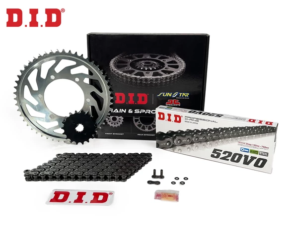 ZİNCİR DİŞLİ SETİ HONDA CBR 250R (250 cc)  (2014-2018) / HONDA / CBR 250R / 250cc / (ARKA DİŞLİ SAYISI : ORİJİNAL+2) / 2014-2015-2016-2017-2018
