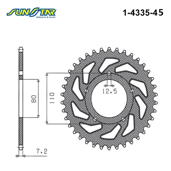 ARKA DİŞLİ / HONDA / VT C SHADOW / 600cc / (MUADİL DİŞLİ) (DİŞLİ SAYISI : ORİJİNAL+1)  / 1990-1991-1992-1993-1994-1995-1996-1997-1998-1999-2000-2001-2002-2003-2004-2005-2006-2007