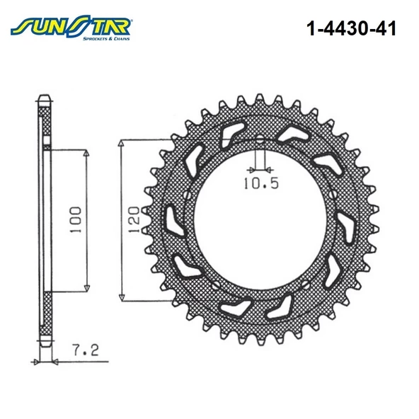 ARKA DİŞLİ / APRILIA / CAPONORD / 1200cc / (DİŞLİ SAYISI : ORİJİNAL-1) / 2013-2014-2015-2016-2017 - 2