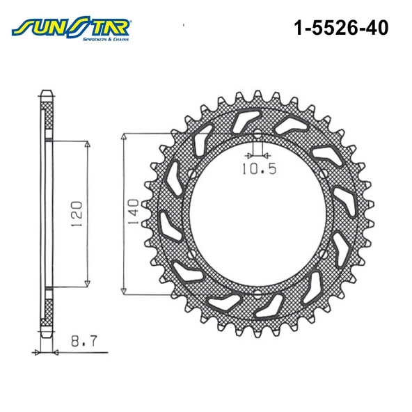ARKA DİŞLİ / KAWASAKI / VN 800 / 800cc / (DİŞLİ SAYISI : ORİJİNAL-2) / 1997-1998-1999-2000-2001-2002-2003-2004-2005-2006 - 2