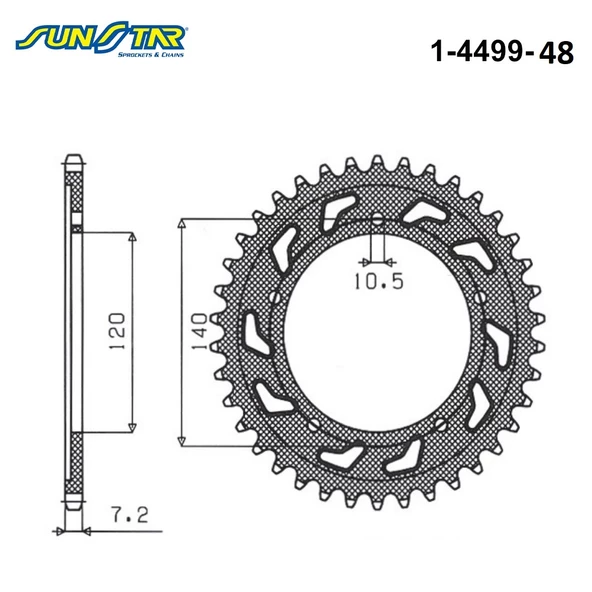 ARKA DİŞLİ / SUZUKI / DL V-STROM / XT / 650cc / (DİŞLİ SAYISI : ORİJİNAL+1) / 2004-2005-2006-2007-2008-2009-2010-2011-2012-2013-2014-2015-2016-2017-2018-2019-2020-2021-2022-2024 - 2