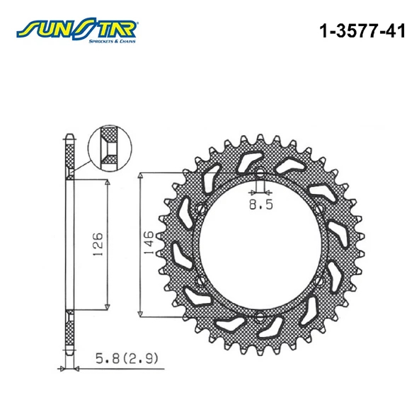 ARKA DİŞLİ / SUZUKI / DRZ SM / 400cc / (ORİJİNAL DİŞLİ SAYISI) / 2005-2006-2007-2008-2009-2010-2011-2012-2013-2014-2015-2016-2017-2018-2019