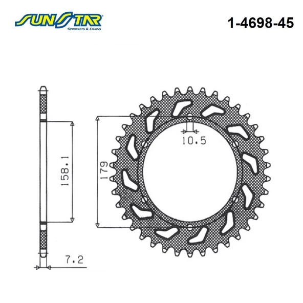 ARKA DİŞLİ / APRILIA / ETV CAPONORD / 1000cc / (ORİJİNAL DİŞLİ SAYISI) / 2001-2002-2003-2004-2005-2006-2007