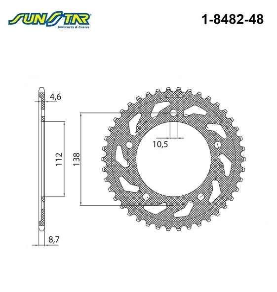 ARKA DİŞLİ / YAMAHA / YZF R6 / 600cc / (ORİJİNAL DİŞLİ SAYISI) / 1999-2000-2001-2002-2003-2004-2005-2006-2007-2008-2009-2010-2011-2012-2013-2014-2015-2016-2017-2018-2019-2020