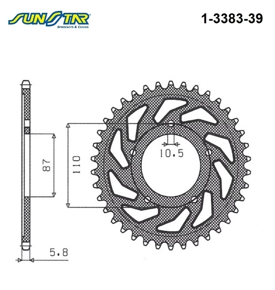 ARKA DİŞLİ / SUZUKI / GS 500 / 500cc / (ORİJİNAL DİŞLİ SAYISI) / 1990-1991-1992-1993-1994-1995-1996-1997-1998-1999-2000-2001-2002-2003-2004-2005-2006-2007
