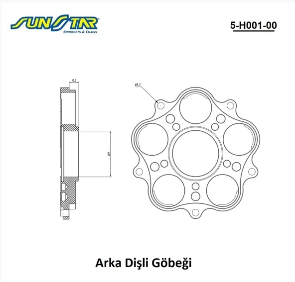 ARKA DİŞLİ GÖBEĞİ / DUCATI / EVO / 848cc / ALÜMİNYUM / 2011-2012-2013