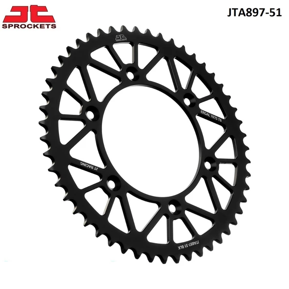 ARKA DİŞLİ SİYAH ALÜMİNYUM (BLK) / KTM / EXC F / 250cc / (DİŞLİ SAYISI : ORİJİNAL+1) / 1996-1997-1998-1999-2000-2001-2002-2003-2004-2005-2006-2012-2013
