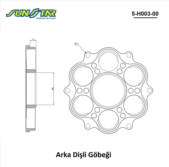 ARKA DİŞLİ GÖBEĞİ / DUCATI / MONSTER / 1200cc / ALÜMİNYUM / 2014-2015-2016-2017-2018-2019-2020 - 2
