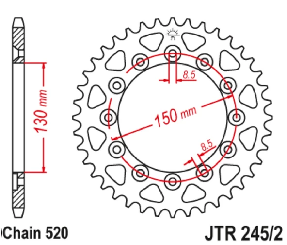 ARKA DİŞLİ / YAMAHA / WR F / 250cc / (DİŞLİ SAYISI : ORİJİNAL-2) / 2001-2002-2003-2004-2005-2006-2007-2008-2009-2010-2020-2021-2022 - 2