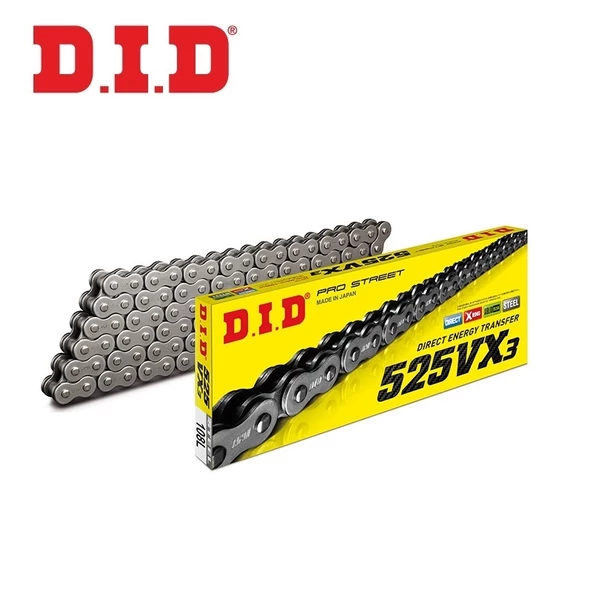 DID 525VX3 ÇELİK X-RİNG ZİNCİR-124 BAKLA / DUCATI / MULTISTRADA V4 S / 1160cc / DID X-RING (VX3) ÇELİK ZİNCİR  / 2021-2022