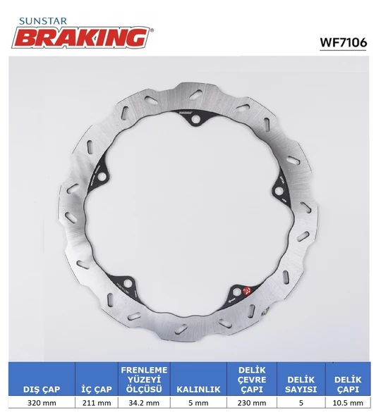 HONDA NC 700-750 DALGALI ÖN FREN DİSKİ / HONDA / INTEGRA / 700cc / ÖN  / 2012-2013