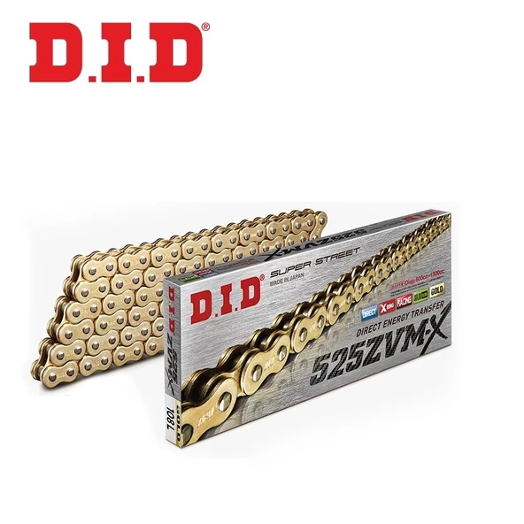 DID 525ZVM-X GOLD X-RİNG ZİNCİR-100 BAKLA / APRILIA / MANA / 850cc / DID X-RING (ZVM-X) GOLD ZİNCİR  / 2008-2009-2010-2011-2012-2013-2014