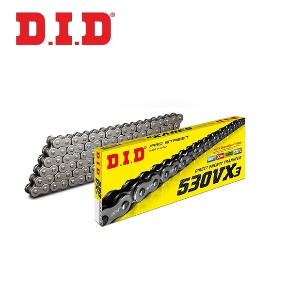 DID 530VX3 ÇELİK X-RİNG ZİNCİR-102 BAKLA / KAWASAKI / ZX / 600cc / DID X-RING (VX3) ÇELİK ZİNCİR  / 1985-1986-1987-1988-1989-1990-1991-1992-1993-1994-1995-1996-1997-1998-1999-2000-2001-2002-2003-2004
