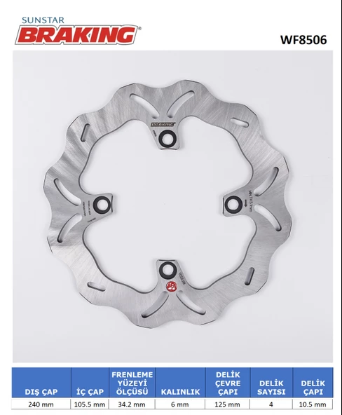 DALGALI ARKA FREN DİSKİ / HONDA / SW-T ABS / 600cc / ARKA  / 2011-2012-2013