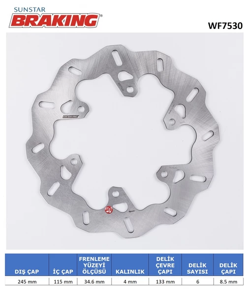 DALGALI ARKA FREN DİSKİ / DUCATI / MONSTER / 797cc / ARKA  / 2017-2018-2019-2020