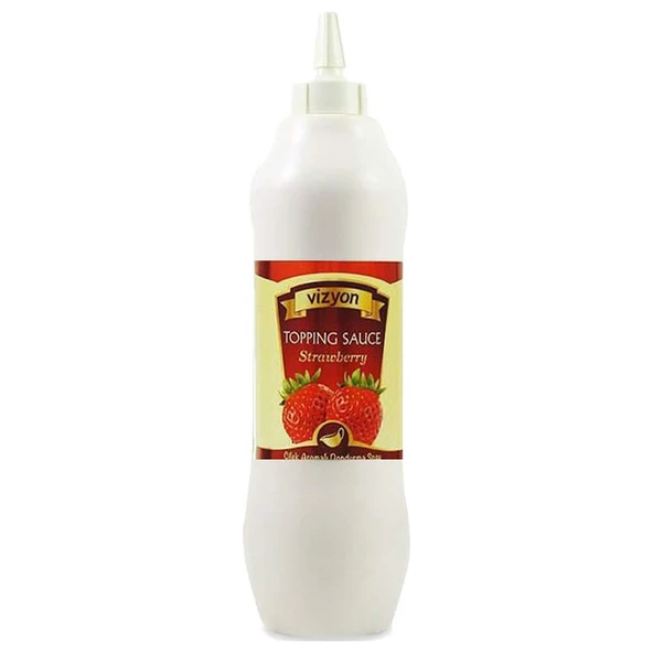Vizyon Çilek Aromalı Dondurma Sosu 1 kg(Topping) - 1