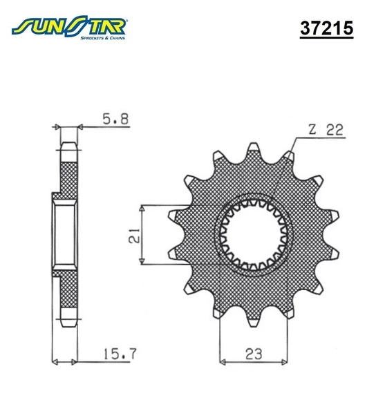 ÖN DİŞLİ / YAMAHA / XT 600 E / 600cc / (ORİJİNAL DİŞLİ SAYISI) / 1990-1991-1992-1993-1994-1995-1996-1997-1998-1999-2000-2001-2002-2003
