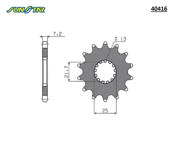 ÖN DİŞLİ / HYOSUNG / GT 650 / 650cc / (DİŞLİ SAYISI : ORİJİNAL+1) / 2004-2005-2006-2007-2008-2009-2010-2011-2012-2013-2014-2015