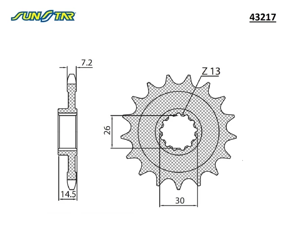 ÖN DİŞLİ / BMW / HP4 / 1000cc / (ORİJİNAL DİŞLİ SAYISI) / 2013-2014-2015