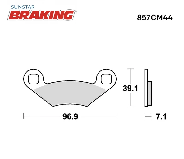 SİNTERLİ FREN BALATASI / POLARIS / 250 L / 250cc / ÖN  / 1990-1991-1992-1993