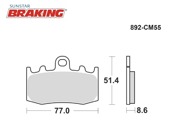SİNTERLİ ÖN FREN BALATASI / BMW / K 1200 GT ABS / 1200cc / ÖN İKİ TAKIM KULLANIR / 2002-2003-2004-2005-2006-2007-2008