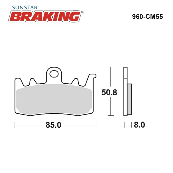 SİNTERLİ ÖN FREN BALATASI / APRILIA / CAPONORD / 1200cc / ÖN İKİ TAKIM KULLANIR / 2013-2014-2015-2016-2017