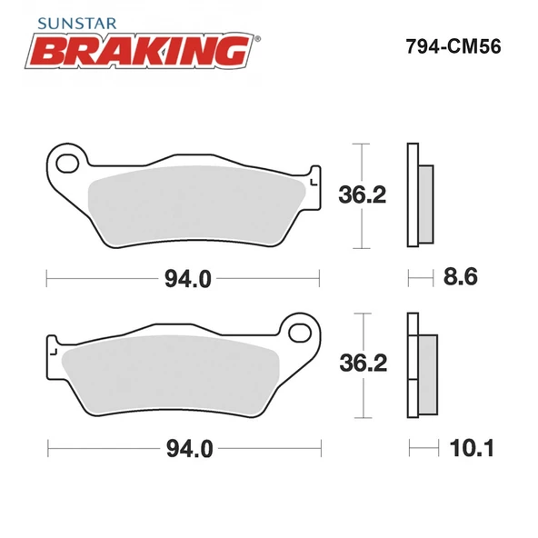 SİNTERLİ ARKA FREN BALATASI / BMW / K 1200 R / 1200cc / ARKA  / 2004-2005-2006-2007-2008 - 2