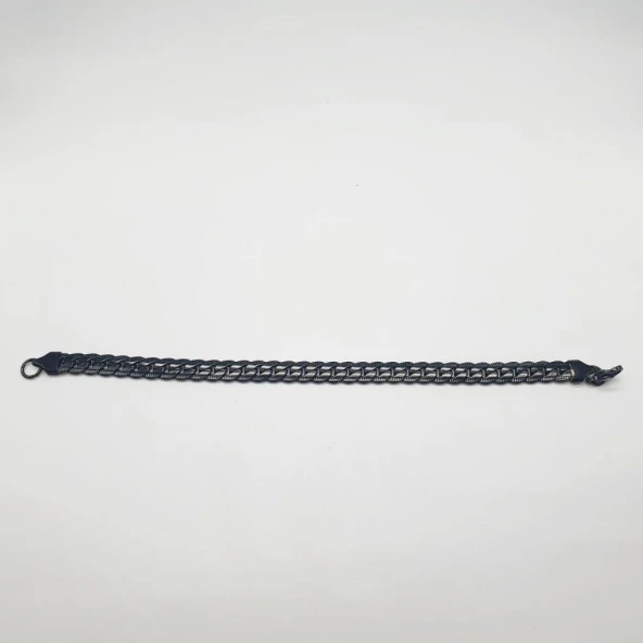 Siyah Renk Erkek Çelik Bileklik - 8