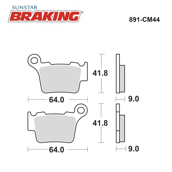 SİNTERLİ ARKA FREN BALATASI / BMW / G 450 X / 450cc / ARKA  / 2008-2009-2010-2011