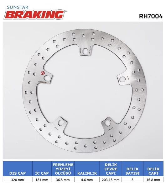 BMW YUVARLAK ÖN FREN DİSKİ / BMW / F 800 GT / 800cc / ÖN İKİ TAKIM KULLANIR / 2013-2014-2015-2016-2017-2018-2019-2020