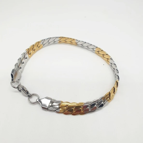 Sarı Beyaz Karışımlı Erkek Bileklik - 12