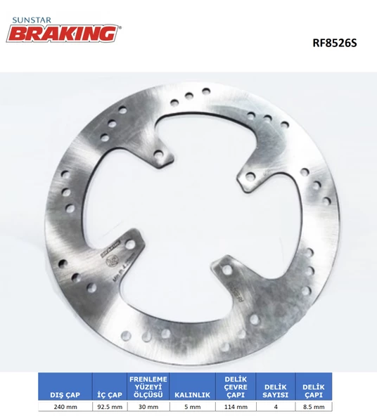 YAMAHA X-MAX / X-CITY 250 YUVARLAK ARKA FREN DİSKİ (4 DELİK ) / YAMAHA / X-CITY / 250cc / ARKA  / 2007-2008-2009-2010-2011-2012-2013-2014-2015-2016