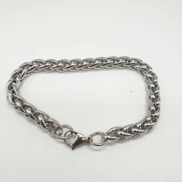 Erkek Bileklik Parlak Gümüş Gibi - 2