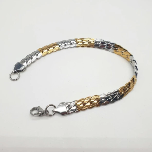 Sarı Beyaz Karışımlı Erkek Bileklik - 9