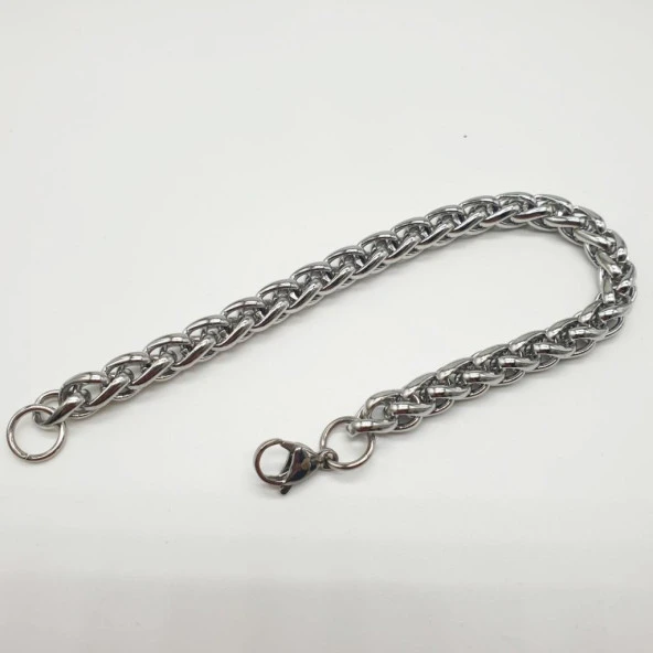 Erkek Bileklik Parlak Gümüş Gibi - 7