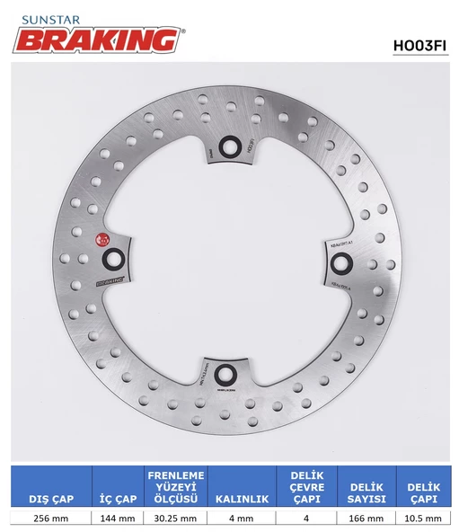 HONDA XLV 600-650-700/ NX / XRL YUVARLAK ÖN FREN DİSKİ / HONDA / NX DOMINATOR / 650cc / ÖN  / 1990-1991-1992-1993-1994-1995-1996-1997-1998-1999-2000-2001-2002-2003-2004
